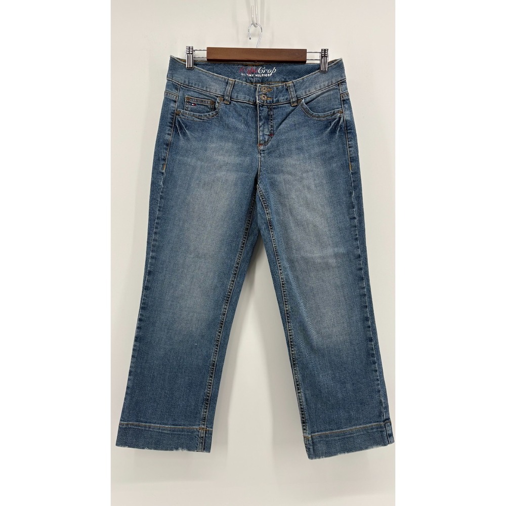 Tommy Hilfiger Hope Crop Jeans Womens Blue Denim 5 Pocket Y2K Size 6